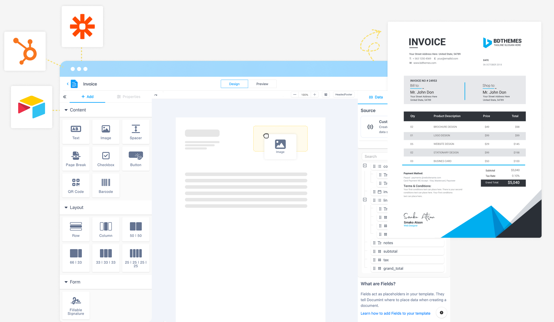 Documint web app for blog