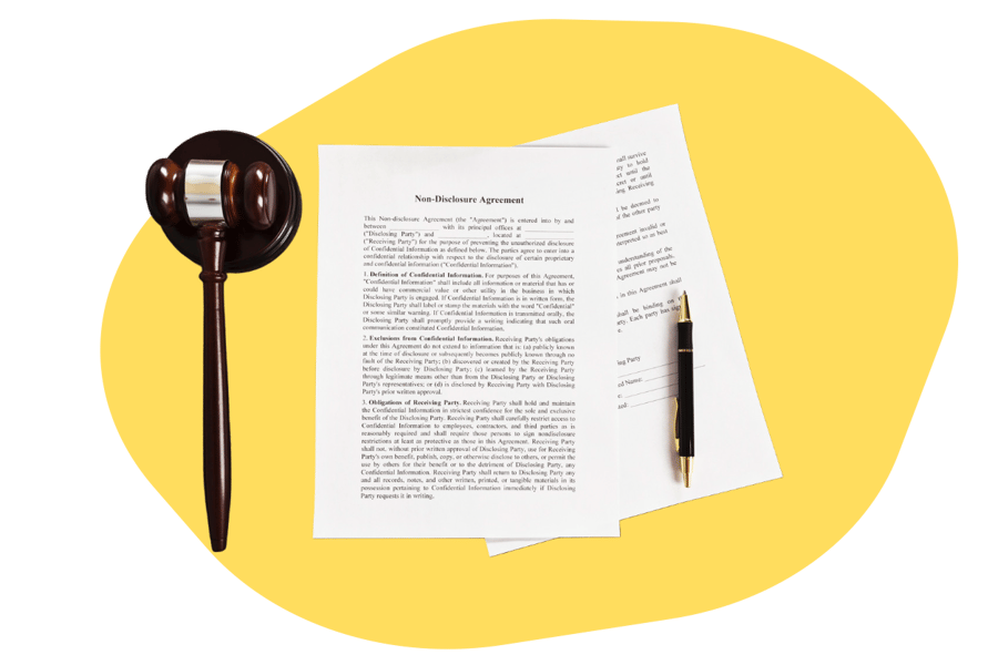 gavel and law documents non disclosure agreement