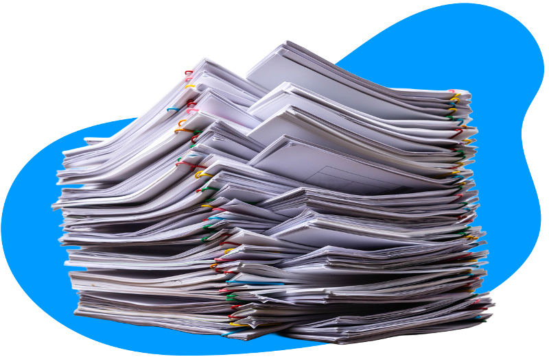 large stack of multiple real estate documents-1